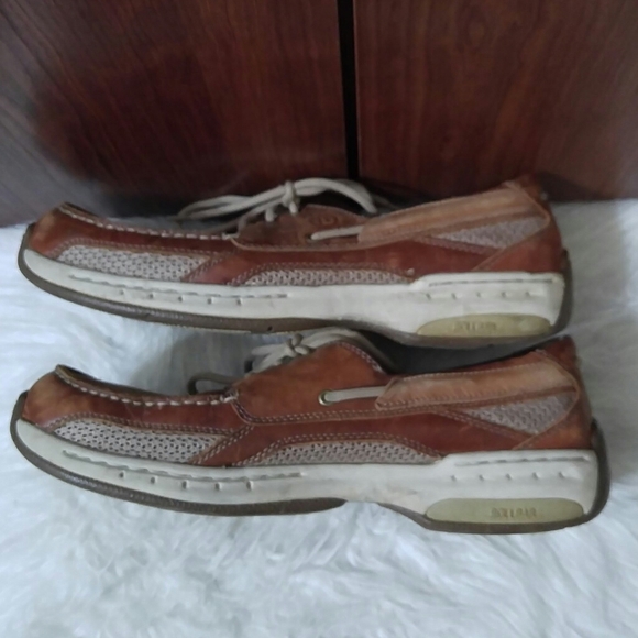 Men's Dunham Captain Mesh Brown Boat Shoe 9 1/2D - Picture 5 of 8